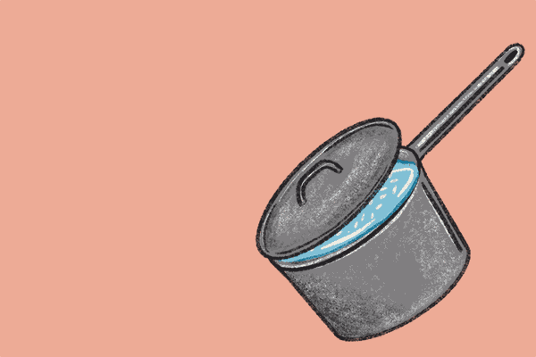 Illustration for series on basic cooking skills - how to boil water