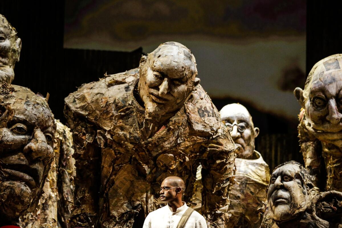 Los Angeles Opera's "Satyagraha," with Sean Panikkar a Ghandi.