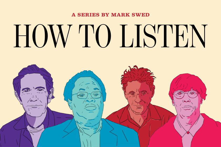 Una ragione in più per leggere How To Listen? I bellissimi ritratti illustrati (Courtesy: Los Angeles Times).