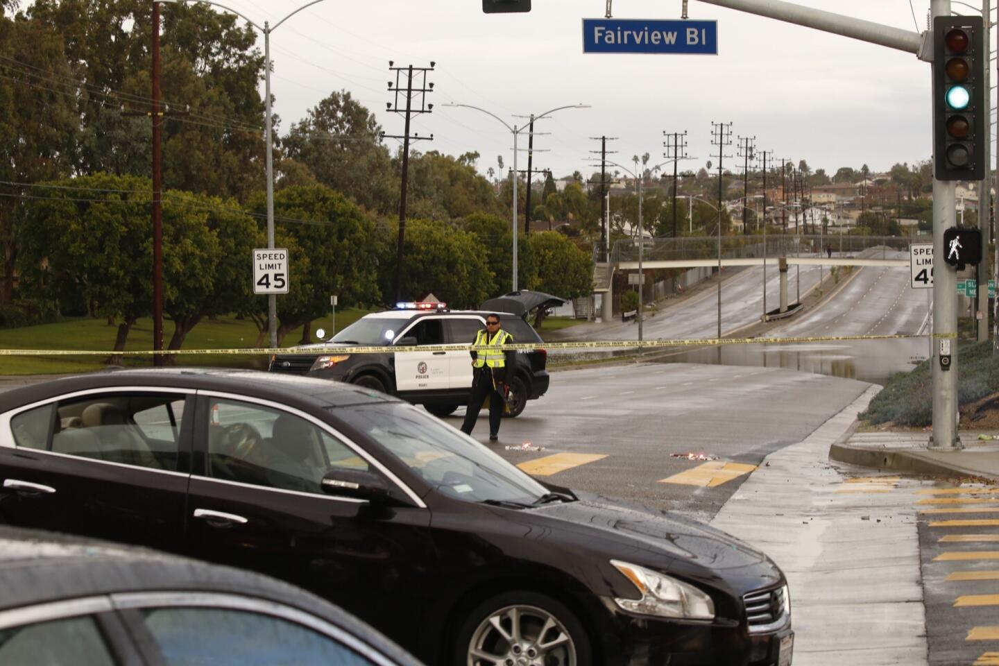 La Cienega Boulevard closed