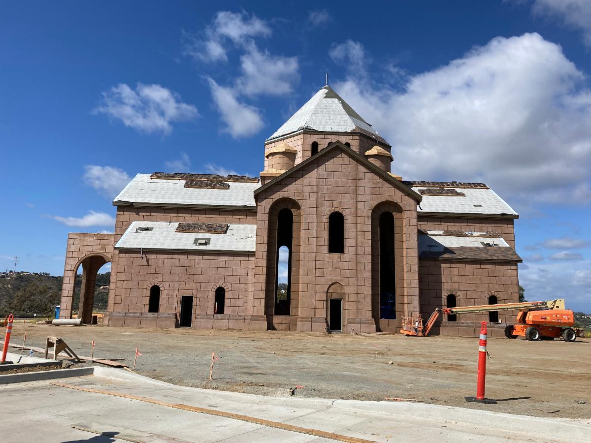 St. John Garabed Church is under construction on El Camino Real, slated for completion this fall.