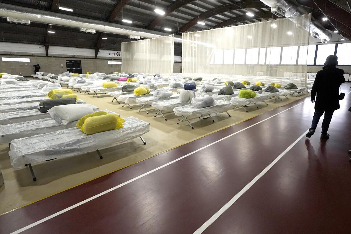 Massachusetts turns recreational plex into shelter for homeless families, including migrants - The San Diego Union-Tribune