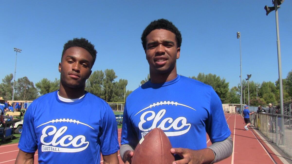 Running back Ladell Atkins (left) and quarterback Wes Crocket will be a potent duo for El Camino Real this fall.