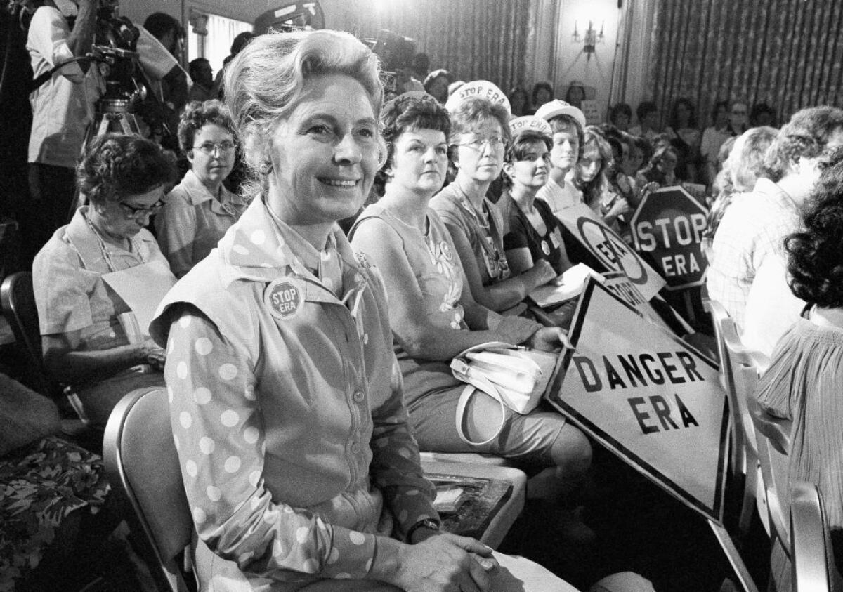 Phyllis Schlafly, national chairman of Stop ERA, in 1976.