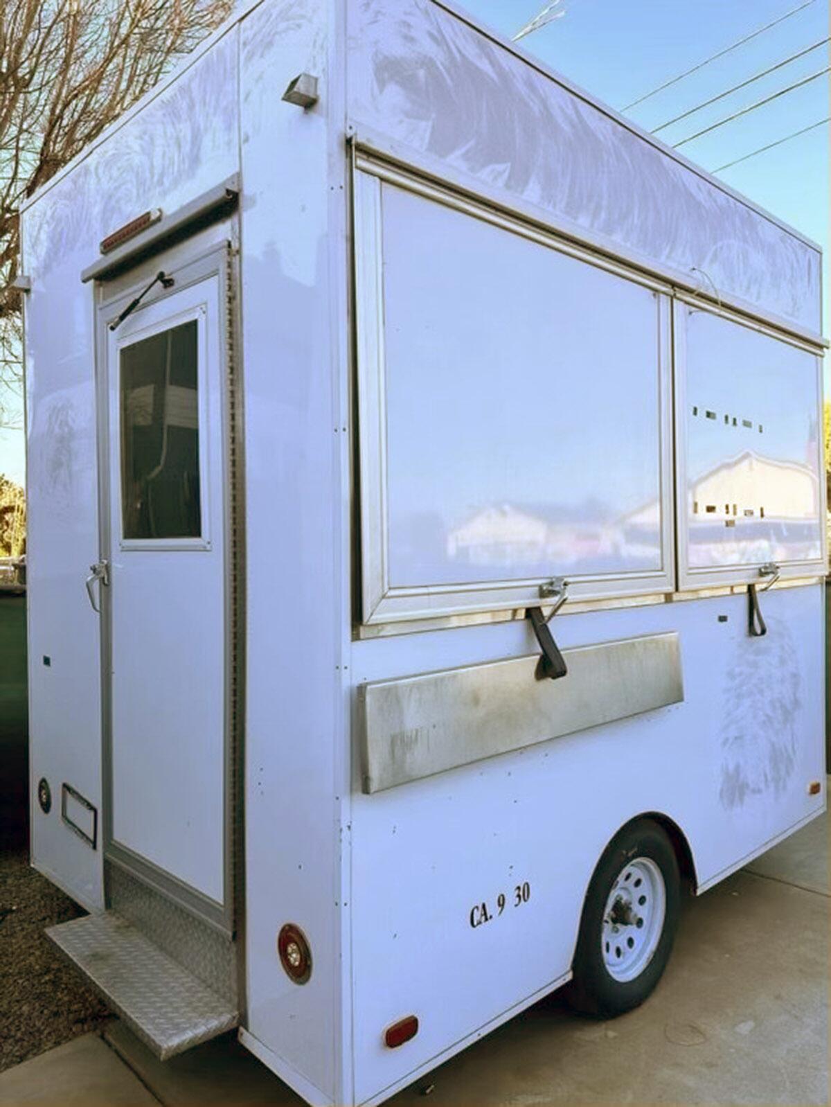 A mobile food trailer that Alejandro Gonzalez purchased from 8A Food Trucks