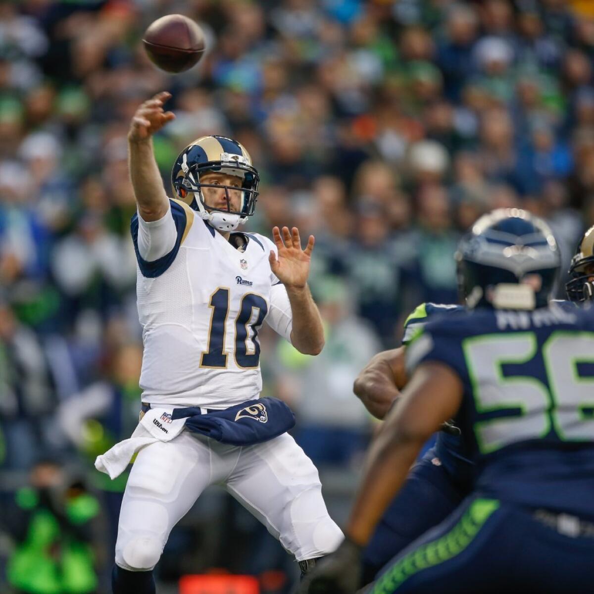 St. Louis Rams' backup quarterback got crushed by the Seahawks last season. Next year in L.A.?