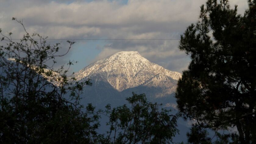 The snow-capped San Gabriel Mountains in 2006.