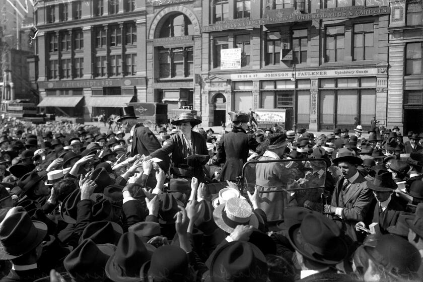 May 20, 1916 - At Bolton Hall in Union Square, handing out pamphlets on birth control 