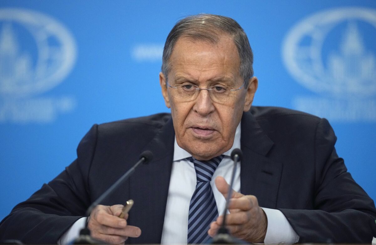 El ministro ruso de Exteriores, Sergey Lavrov, habla en su conferencia de prensa anual en Moscú, Rusia