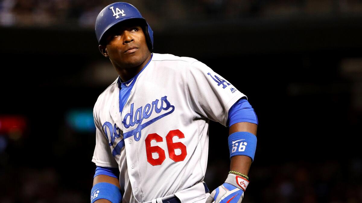 Yasiel Puig sits again, Andrew Toles starts in right field for Dodgers -  True Blue LA