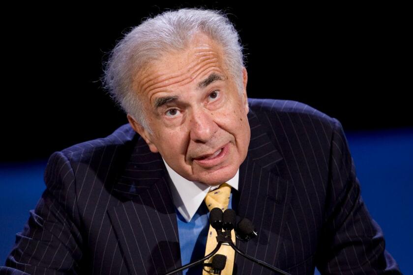 FILE - In this Oct. 11, 2007 file photo, private equity investor Carl Icahn speaks at the World Business Forum in New York. On Monday, Nov. 5, 2012, Netflix announced it is moving to protect itself against hostile takeovers, less than a week after activist investor Carl Icahn disclosed that he has accumulated a stake of nearly 10 percent in the online video company. (AP Photo/Mark Lennihan, file) ** Usable by LA and DC Only **