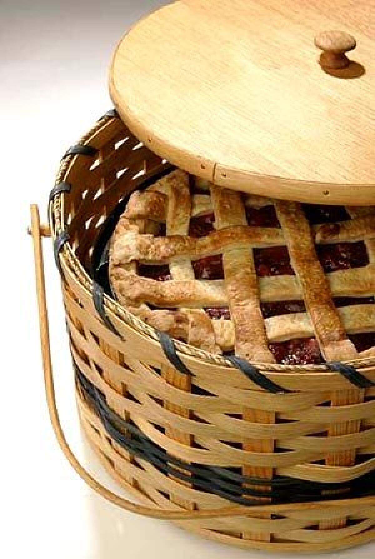 DOUBLE-DUTY: Credit the Amish for this delightful pie-holder.