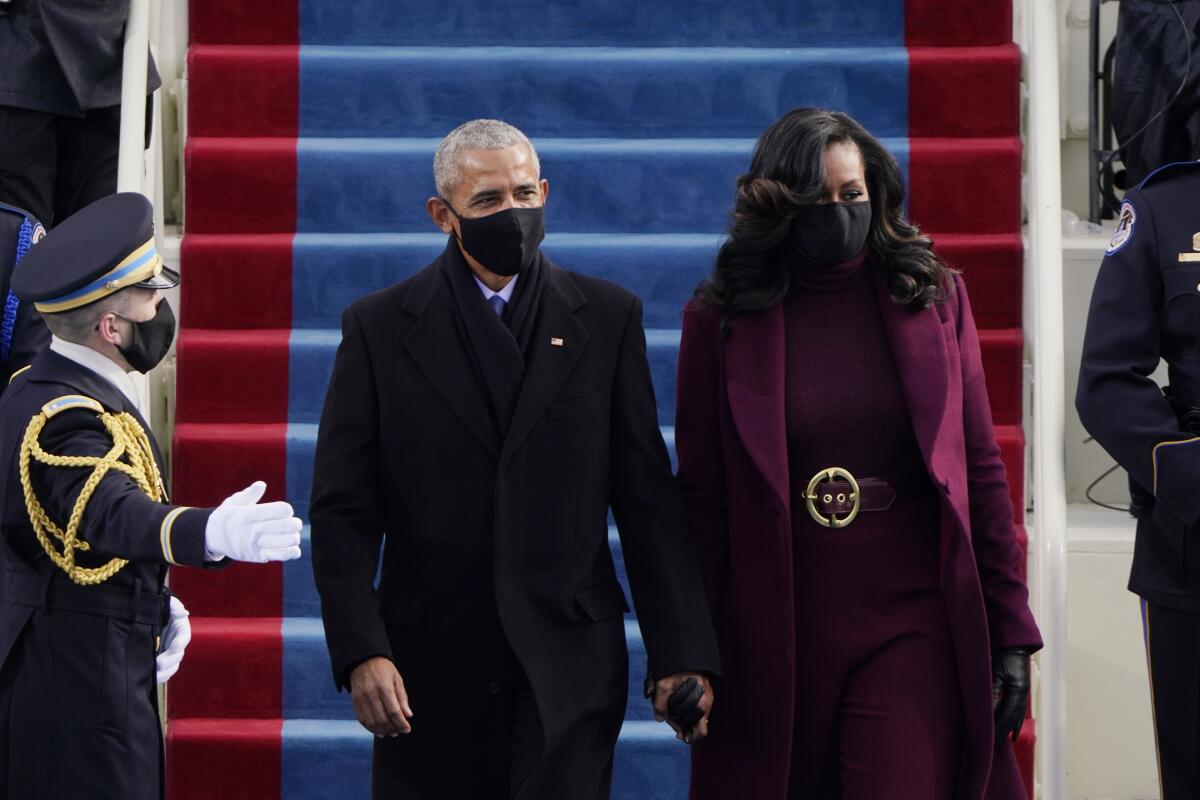 Former President Obama and former First Lady Michelle Obama.