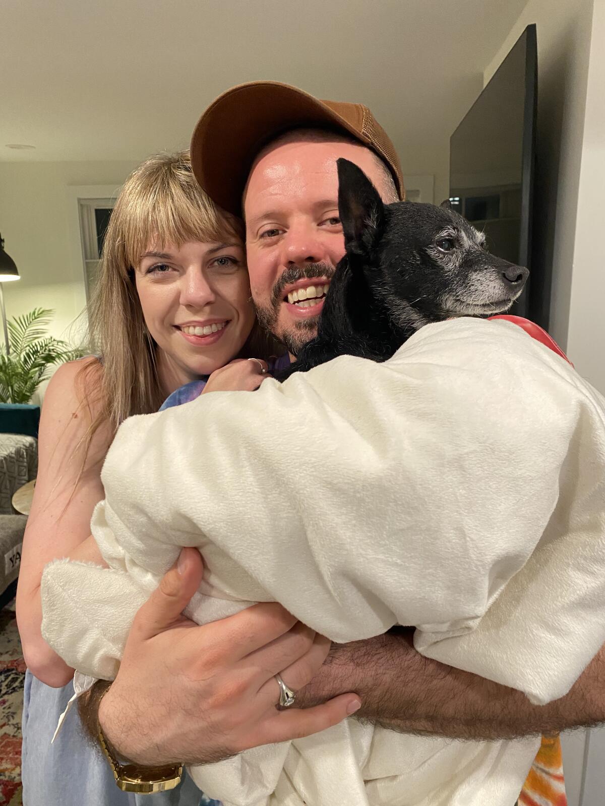 SummerFest artists Tessa Lark and Michael Thurber (with Chen) have been a couple for about eight years.