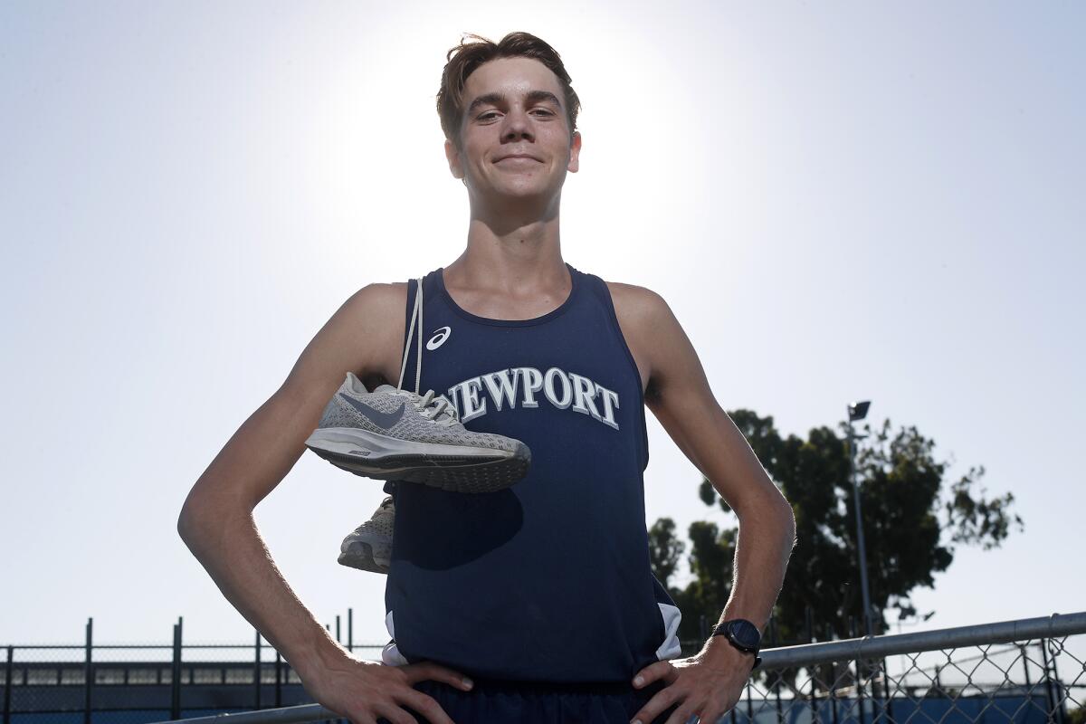 Newport Harbor senior Will DeBassio was the runner-up in the Division 2 race of the Orange County Championships on Oct. 19 at Oak Canyon Park in Silverado.