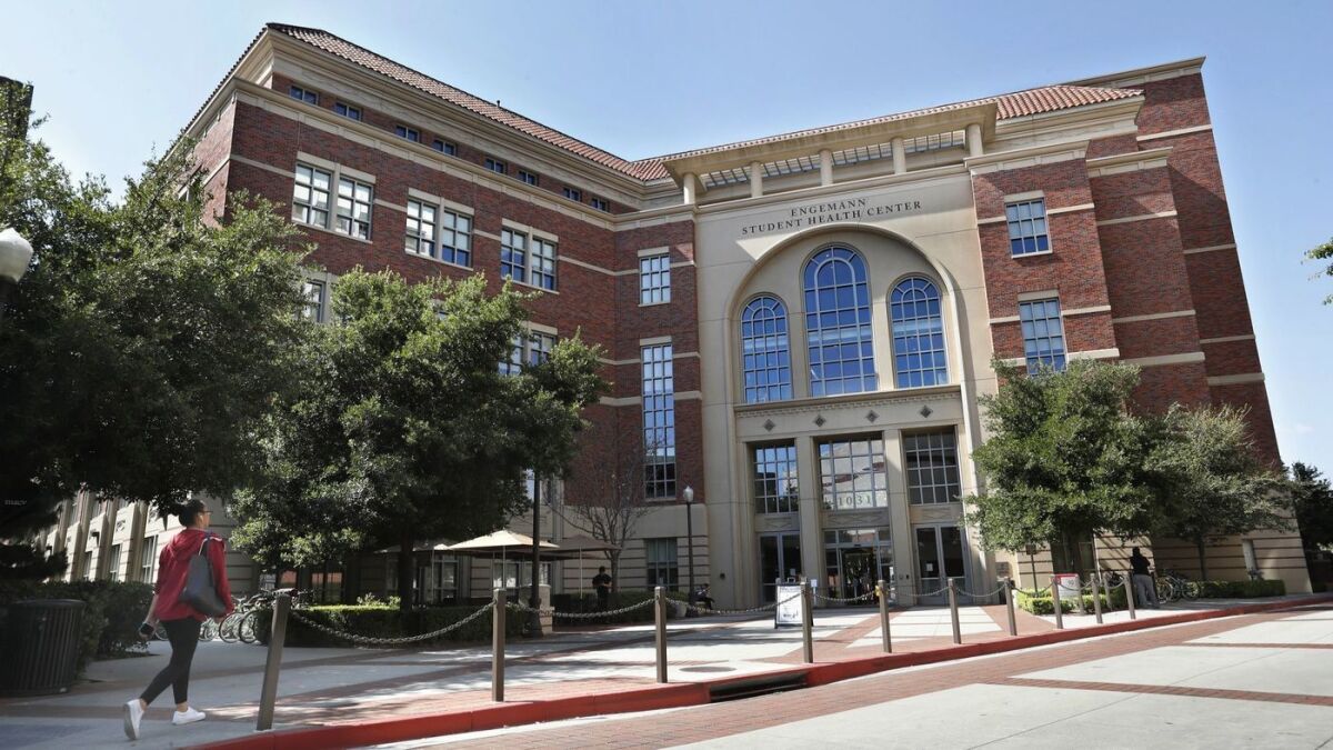 The student health clinic at the University of Southern California. Dr. Dennis Kelly, a former men's health doctor at the clinic, has surrendered his medical license.