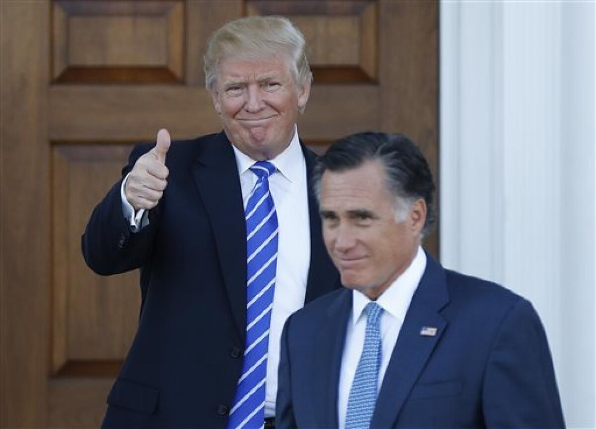 EEl excandidato republicano a la Casa Blanca Mitt Romney se mostró hoy confiado en que el presidente electo de Estados Unidos, Donald Trump, guíe al país hacia un "futuro mejor" tras una encuentro que ambos mantuvieron en Nueva York.