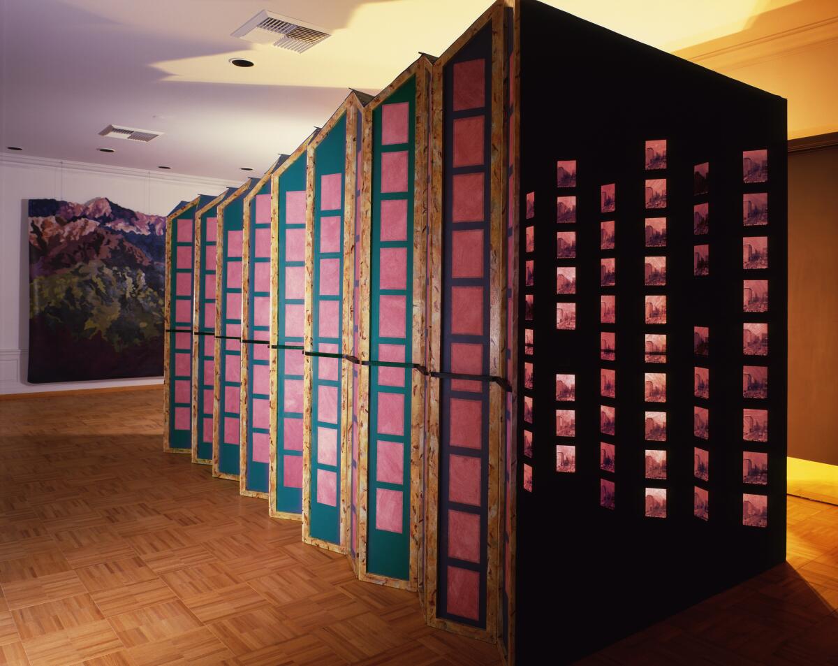 "Mountain Wedge" was a 1986-87 installation you walked through.