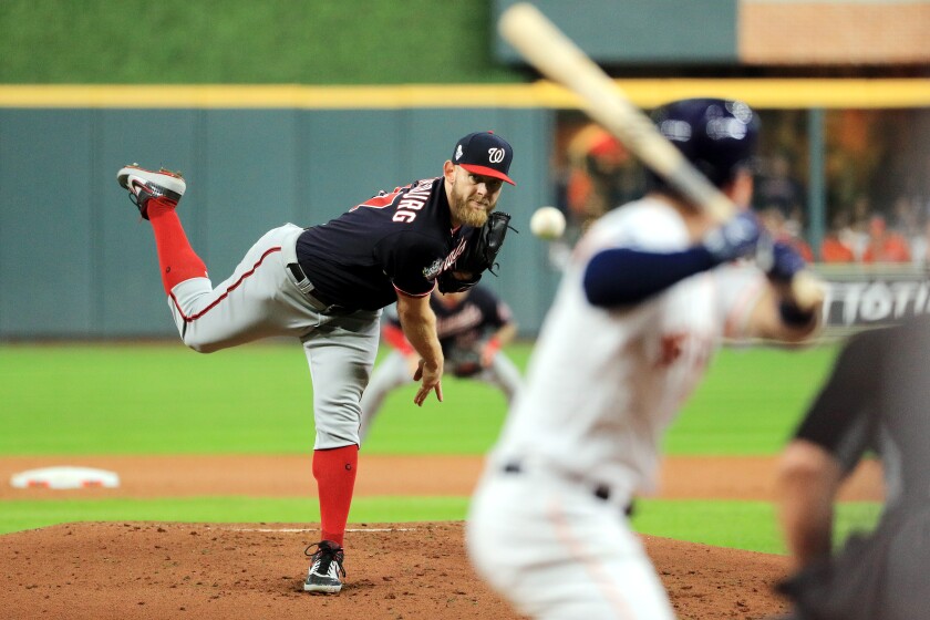 The Dodgers likely will have to be aggressive in the free-agent market if they want to sign pitcher Stephen Strasburg.