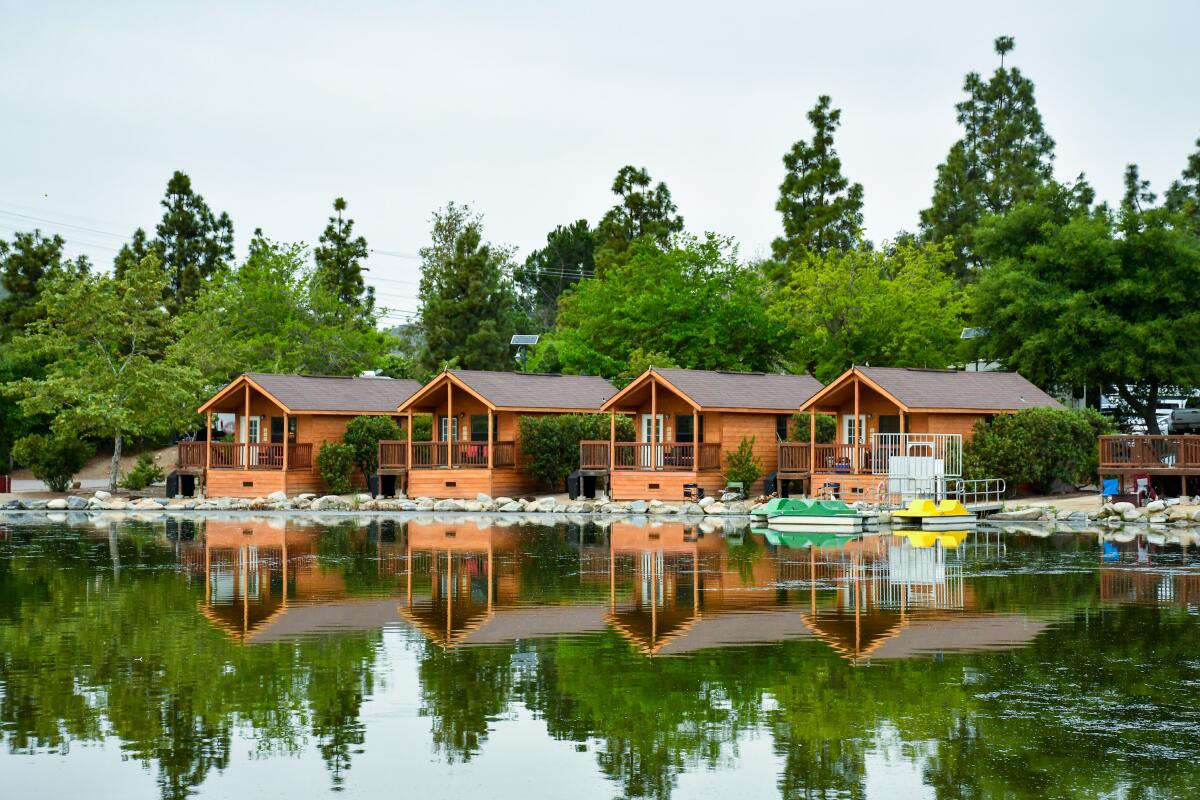 Why you should visit California's largest city park right now 19 The Santee Lakes Recreation Preserve includes 10 cabins.