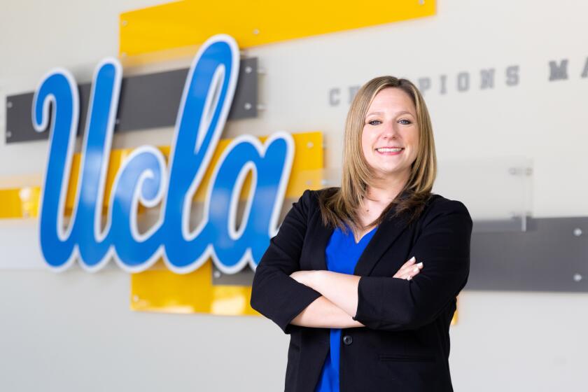 UCLA gymnastics coach Janelle McDonald.