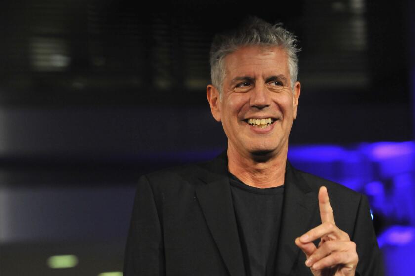 Anthony Bourdain onstage at an event in Washington, D.C., in 2014.