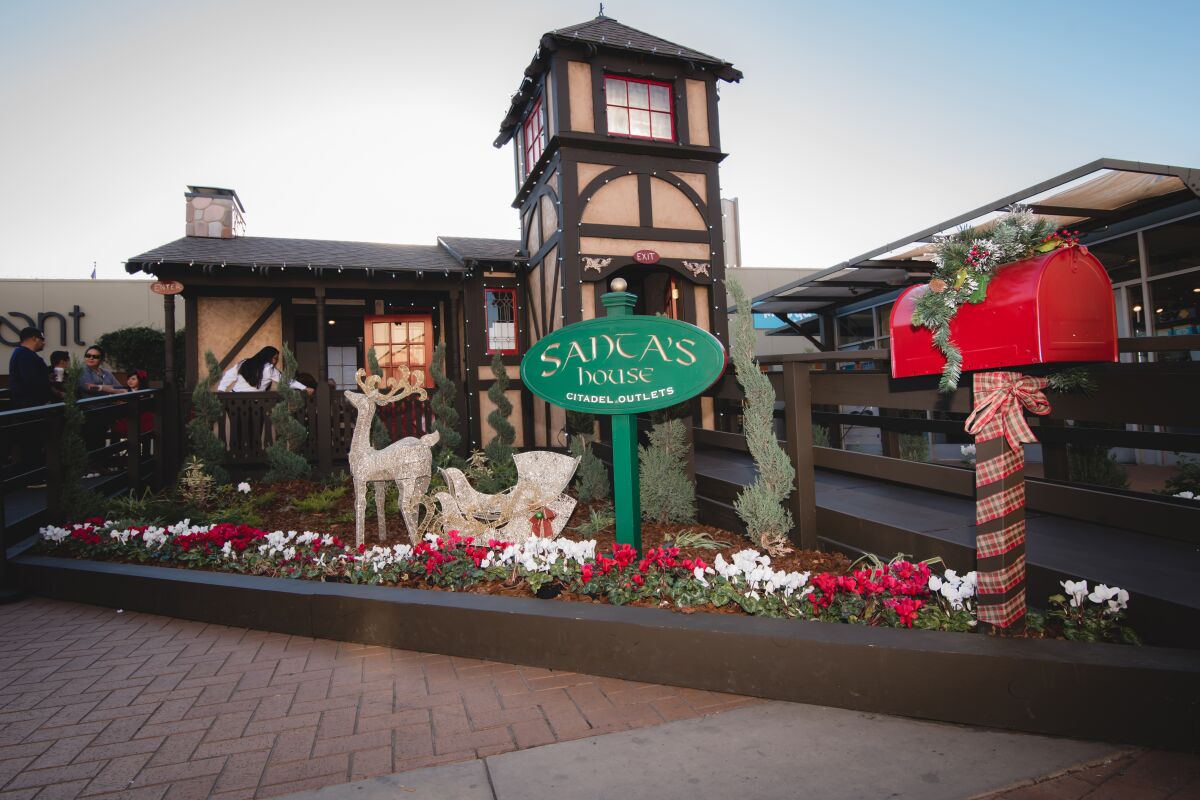 Santa's house at Citadel Outlets in 2019