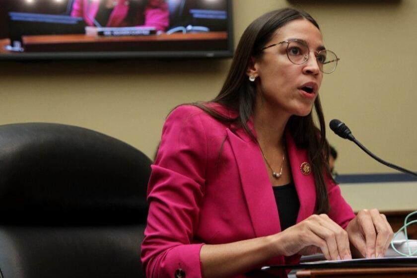 WASHINGTON, DC - JUNE 26: U.S. Rep. Alexandria Ocasio-Cortez (D-NY) speaks during a hearing before the House Oversight and Reform Committee June 26, 2019 on Capitol Hill in Washington, DC. The committee has voted to subpoena Conway after she failed to appear at a hearing focusing on "Violations of the Hatch Act Under the Trump Administration." (Photo by Alex Wong/Getty Images) ** OUTS - ELSENT, FPG, CM - OUTS * NM, PH, VA if sourced by CT, LA or MoD **