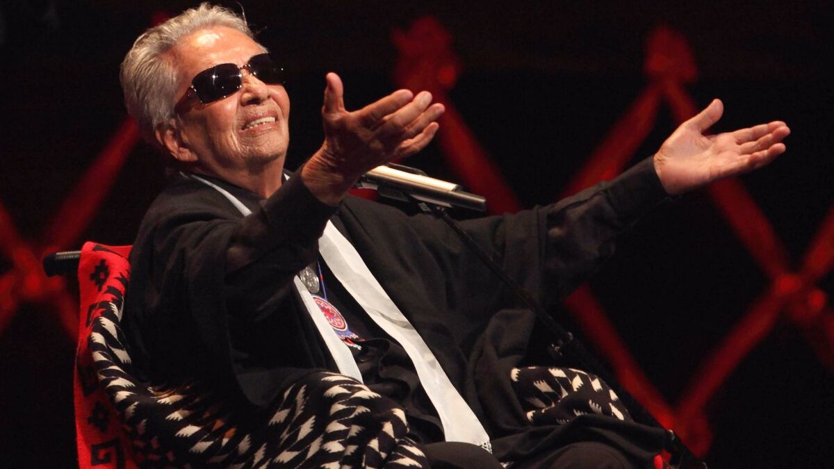 Singer Chavela Vargas during a 2009 ceremony in her honor in Mexico City.