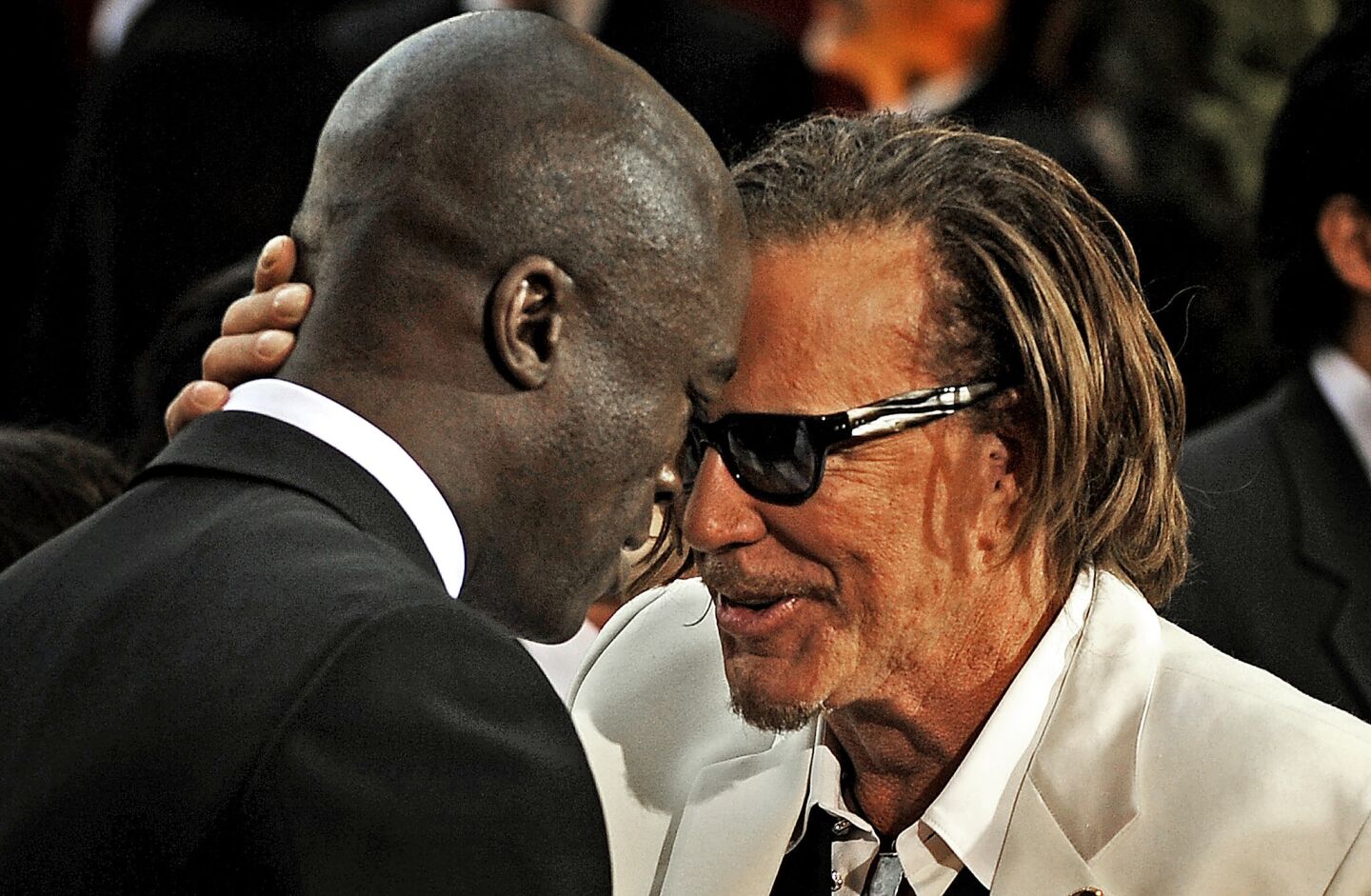 Seal, left, and Mickey Rourke during the 81st Academy Awards at the Kodak Theatre.