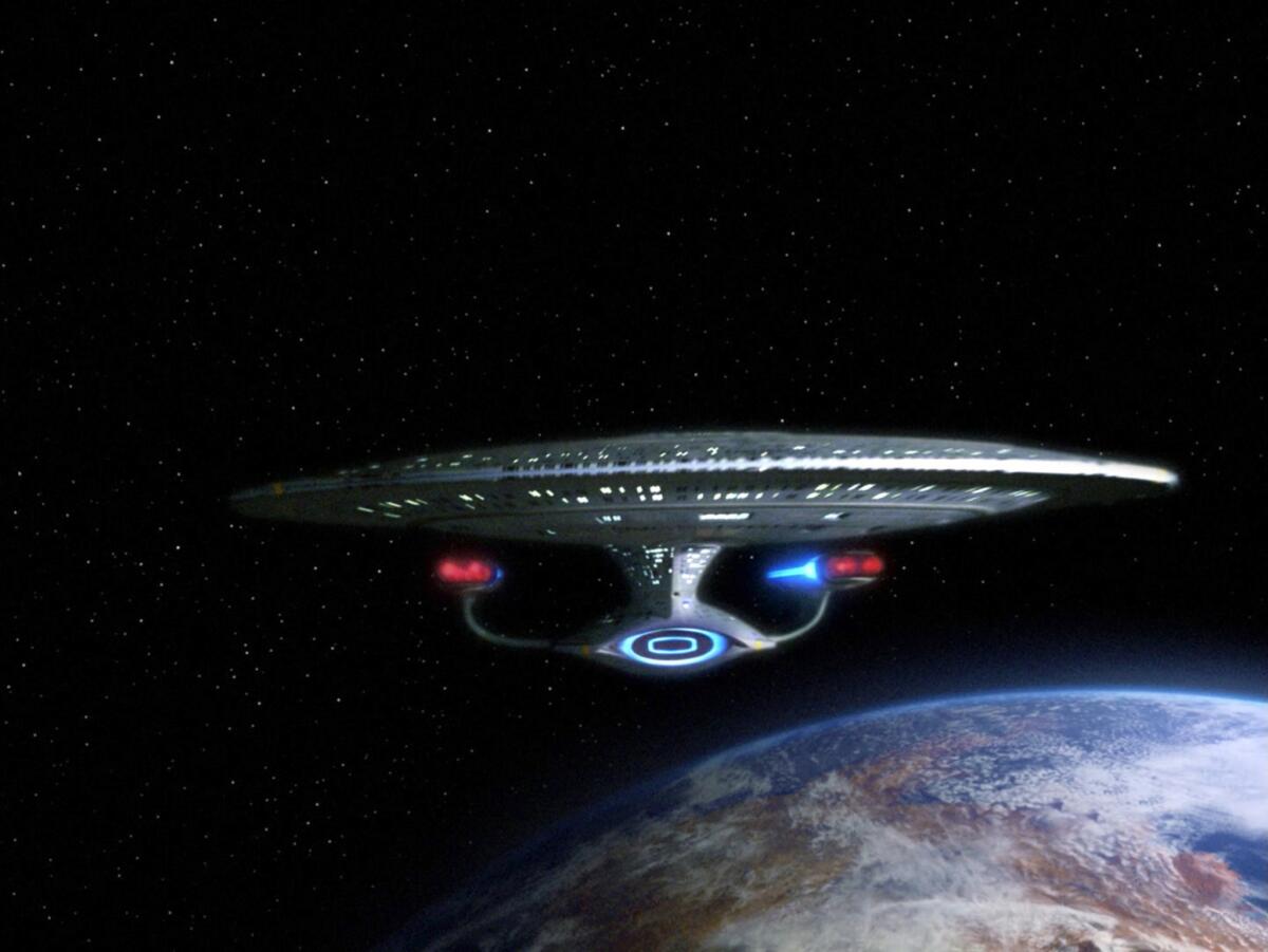 The starship Enterprise is shown in an episode of "Star Trek: The Next Generation." CBS has announced plans for a new "Star Trek" series on its All Access streaming service.