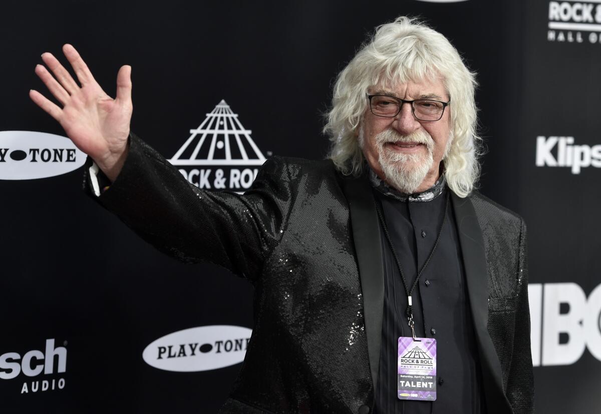 Graeme Edge, drummer for the Moody Blues