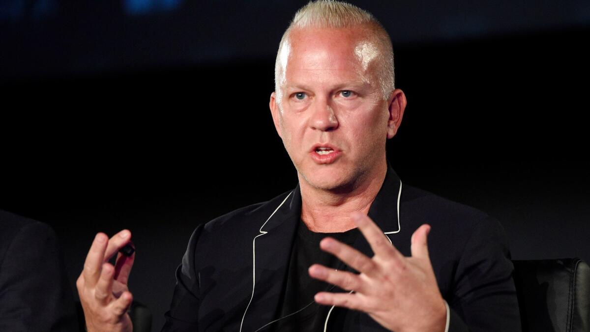 Producer Ryan Murphy takes part in a panel discussion on "The Assassination of Gianni Versace: American Crime Story" during the 2017 Television Critics Assn. summer press tour.
