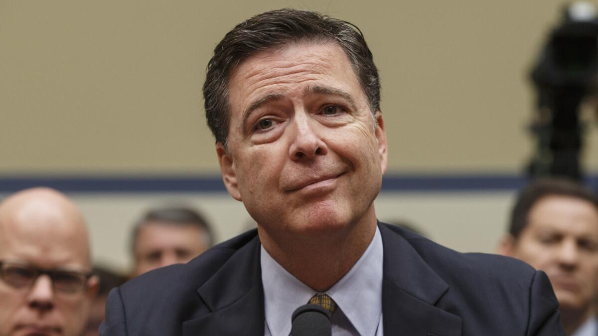 James Comey, then FBI director, testifies before the House Oversight Committee to discuss Hillary Clinton's email investigation on July 7, 2016.
