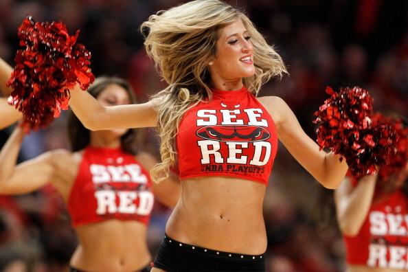 Cheerleaders from the Chicago Bulls