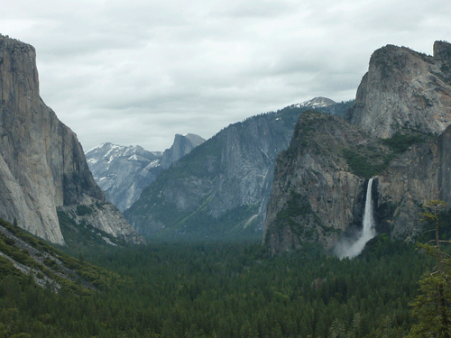 Sure it's cliche, but has anyone who's ever exited Yosemite's Wawona Tunnel NOT taken a photo at Tunnel View? To review, left to right: El Capitan, Clouds Rest, Half Dome, Sentinel Rock, Sentinel Dome, Bridalveil Fall.