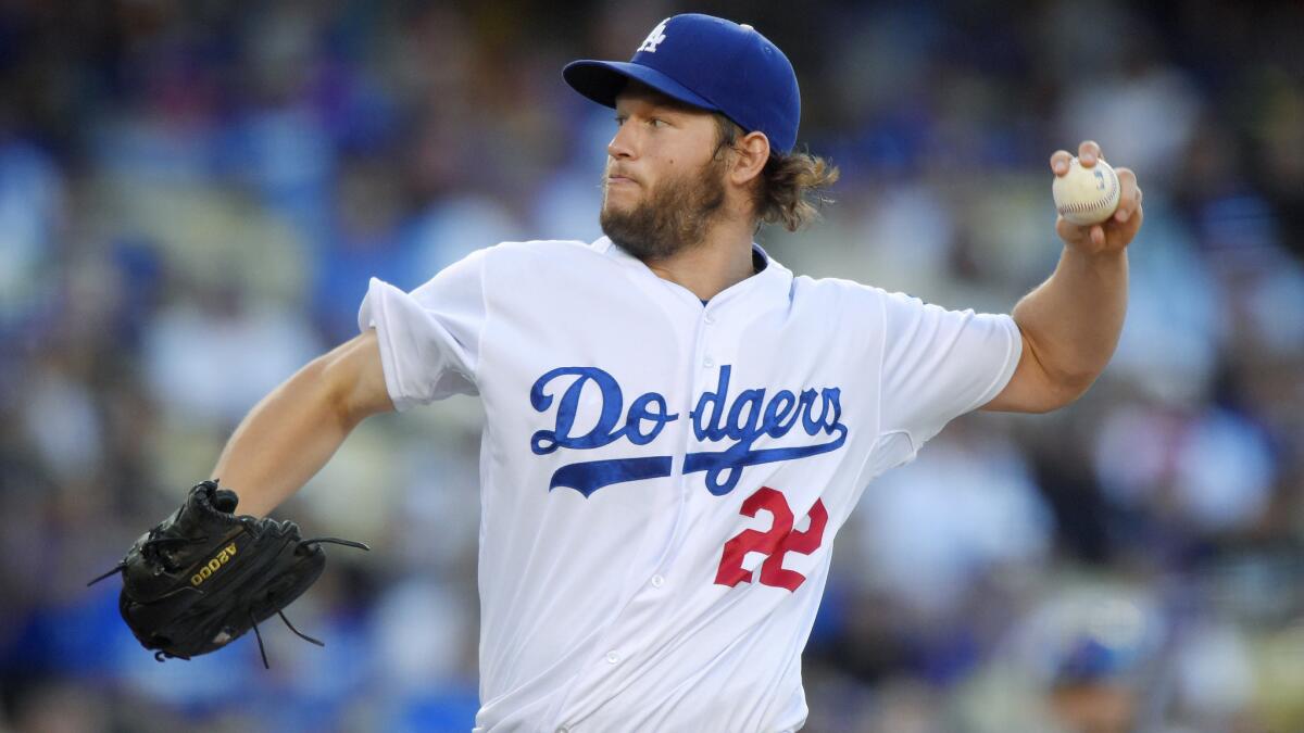 Dodgers ace Clayton Kershaw delivers a pitch during the second inning of a game against the New York Mets on July 3.