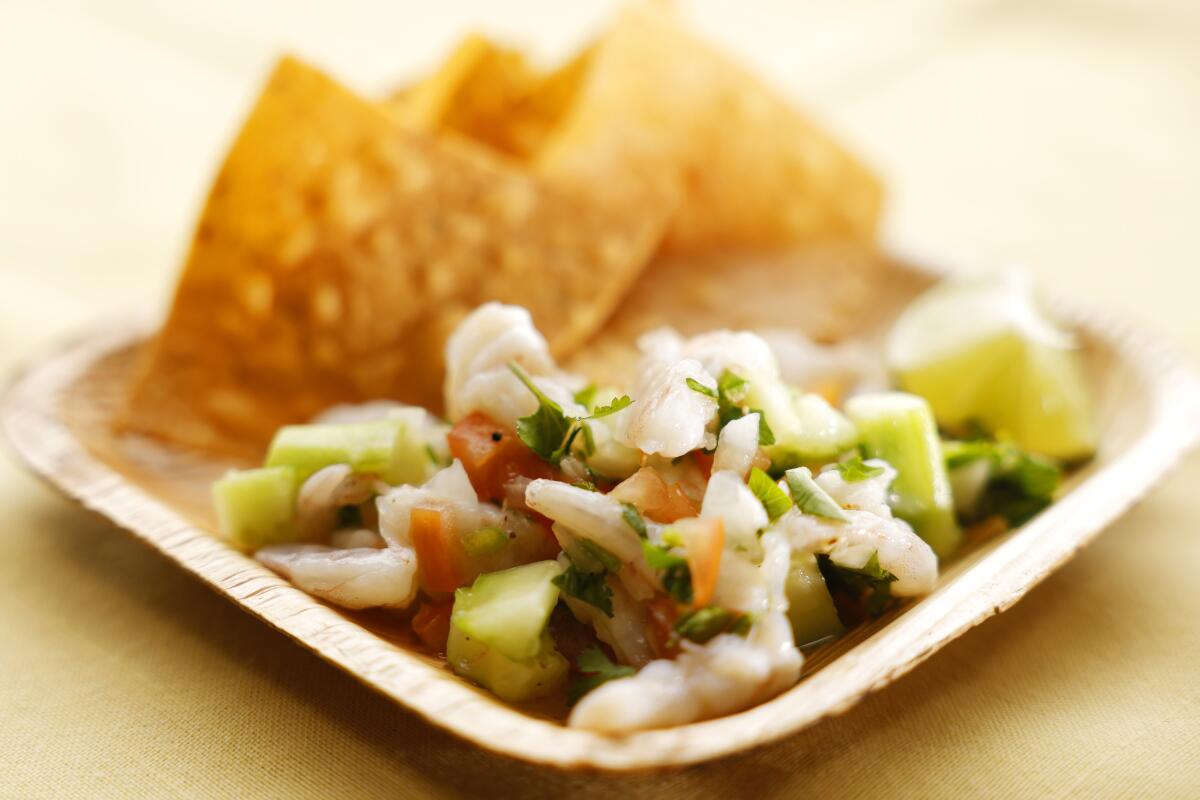 Baja style shrimp ceviche by chef Hector Casanova of Casanova Fish Tacos