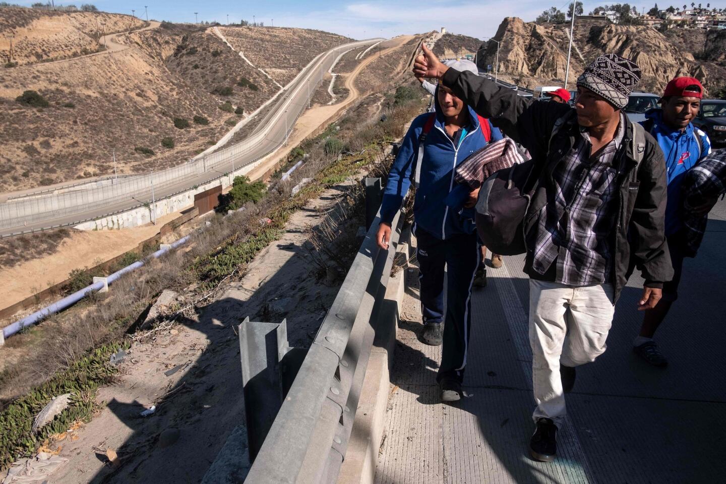 Migrantes en Tijuana