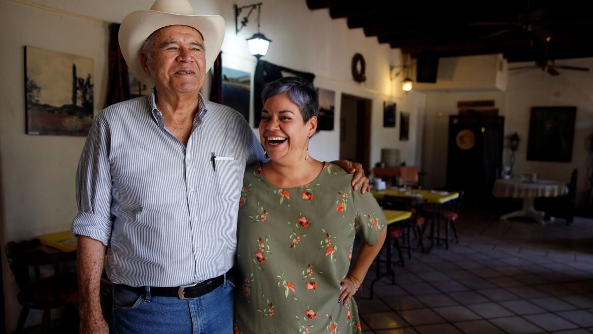 Miguel Cruz Ayala, left, and daughter Olimpia Cruz Puebla at their Restaurante Viva Sonora. Ayala opened the restaurant in 1995.