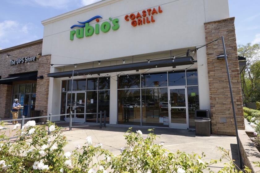San Diego, CA - June 3: San Diego-founded Rubio's Coastal Grill is closing forty-eight California locations, thirteen of them being in San Diego County. Here is one of the closing locations in Kearny Mesa on Monday, June 3, 2024 in San Diego, CA. (K.C. Alfred / The San Diego Union-Tribune)