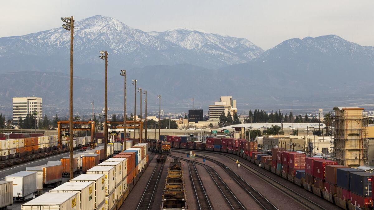 The San Bernardino rail yard has some of the worst air quality in the area.