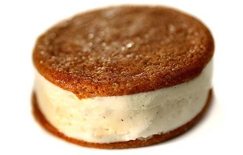 The molasses adds a subtle sweetness. Recipe: Molasses cookie ice cream sandwiches