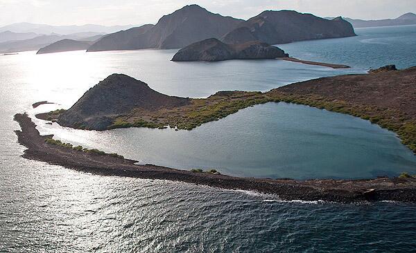 An aerial view shows the bay of San Ignacio in the Gulf of California, where several survivors of a capsized fishing boat were rescued. One person was reported killed and several were missing after the sport fishing charter boat Erik capsized Sunday and sank in rough waters in the gulf, also known as the Sea of Cortez.. The boat was carrying 27 U.S. tourists, mostly from Northern California, and 16 Mexican crew members.