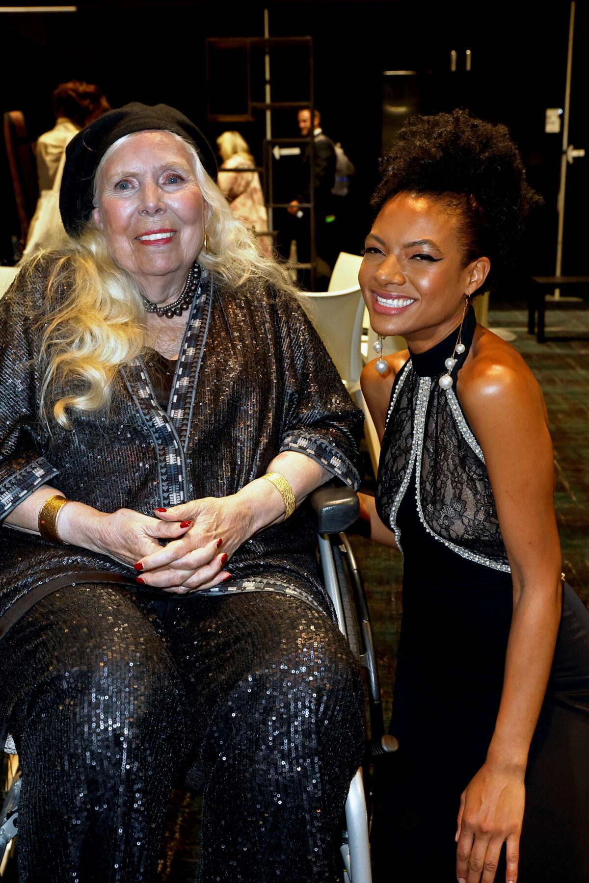 Joni Mitchell and Allison Russell at the MusiCares Person of the Year event honoring Mitchell in 2022.