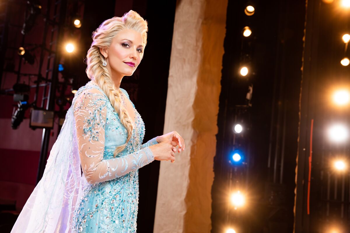 Caroline Bowman portrays Elsa in the national tour of Disney's "Frozen," coming to the Hollywood Pantages this week.