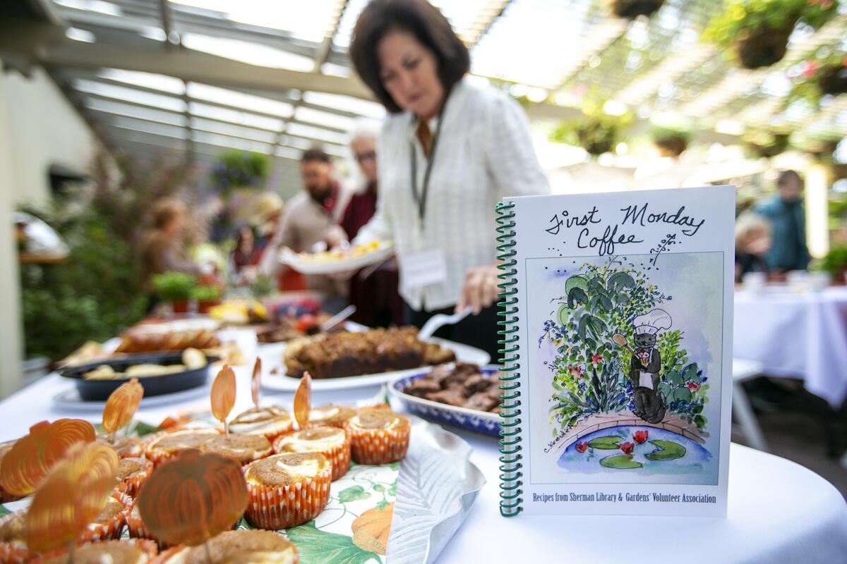 The Sherman Library and Gardens' Volunteer Assn. created "First Monday Coffee," with recipes from 25 years of meetings. 