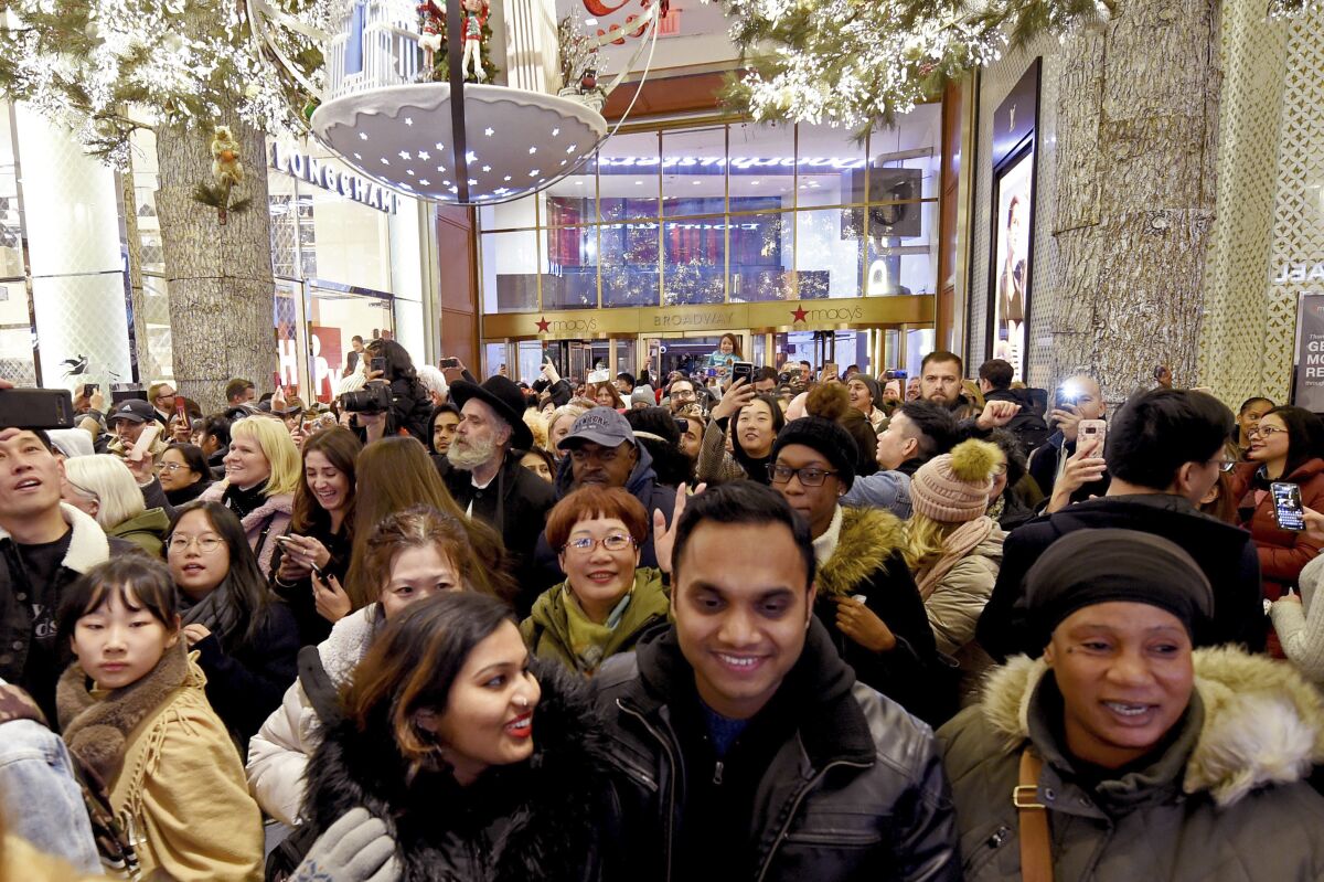 A Black Friday crowd at a Macy's in New York City