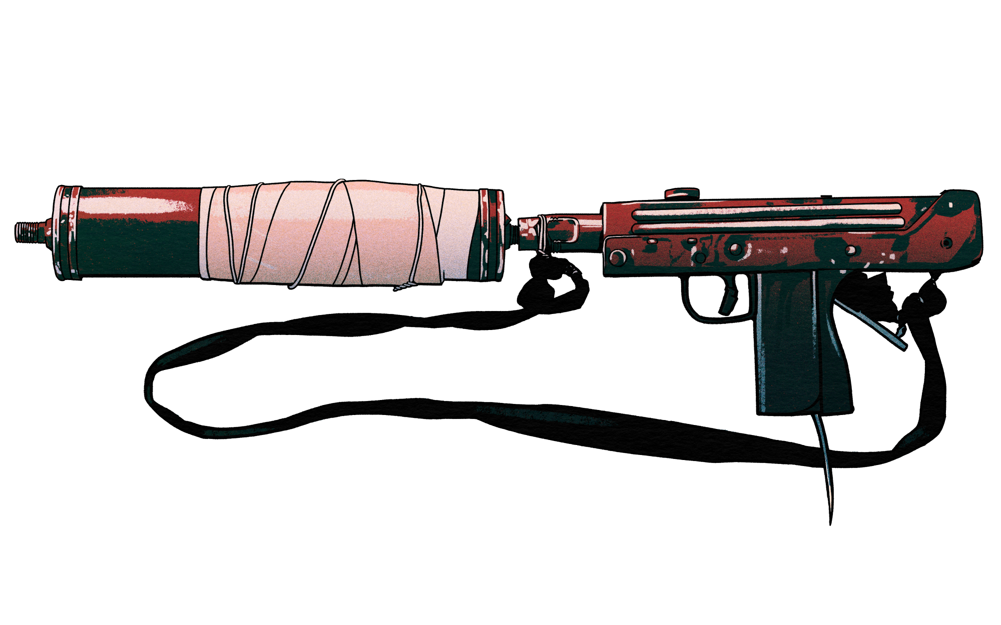 An illustration of a gun.