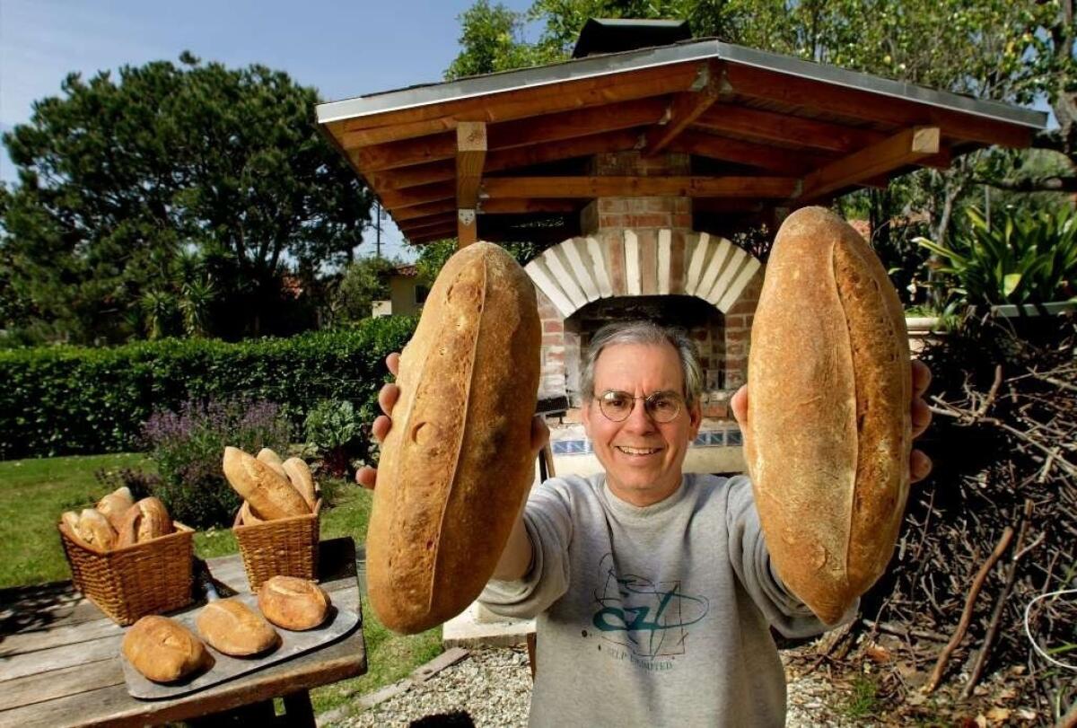 Mark Stambler, at home with his bread, helped gain passage of the California Homemade Food Act.